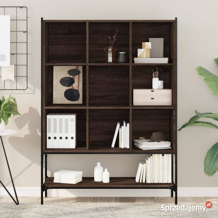 Regał brązowy dąb 102x30x1415 materiał Warszawa