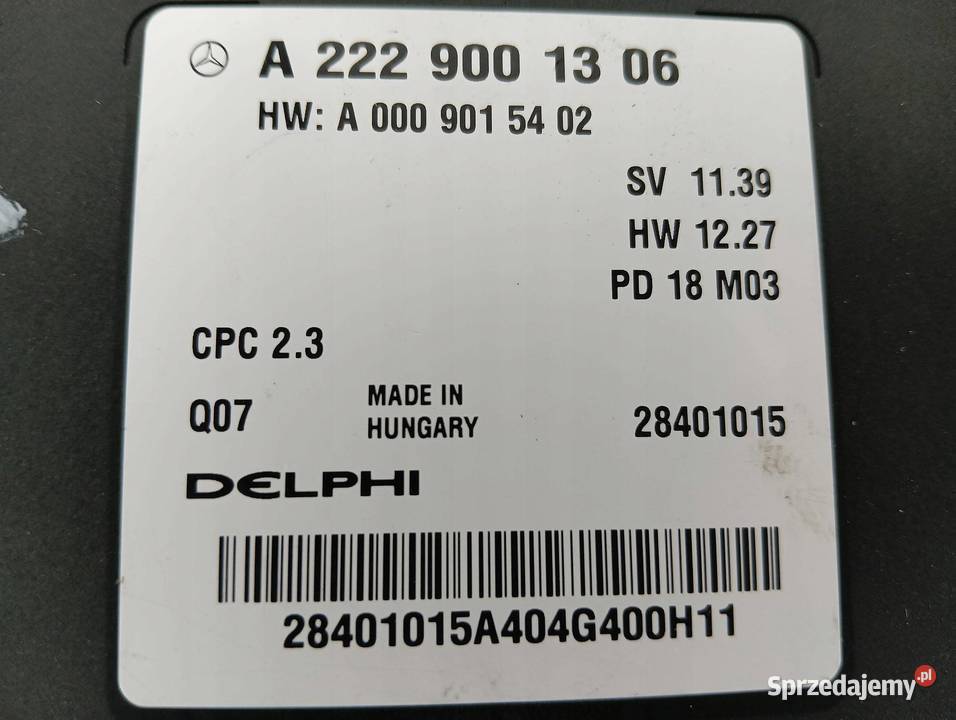 MODUŁ A2229001306 MercedesBenz Cklasa IV 2014 Komputery świętokrzyskie sprzedam