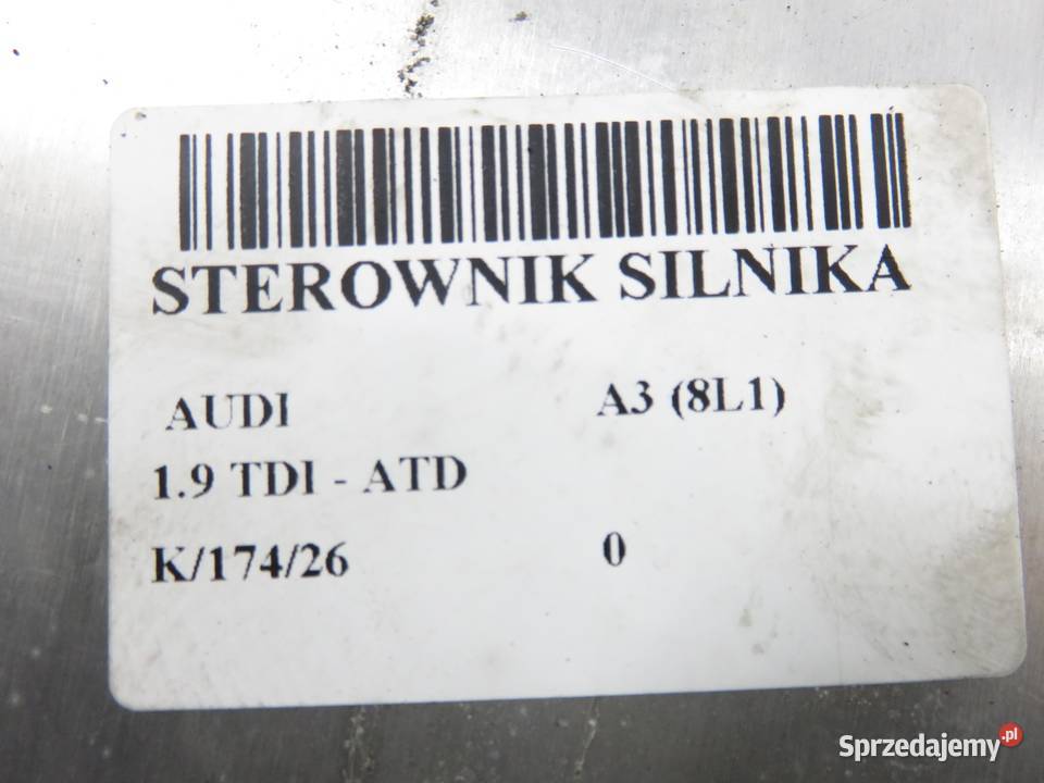 STEROWNIK AUDI A3 8L1 19 TDI AXR 038906019FH