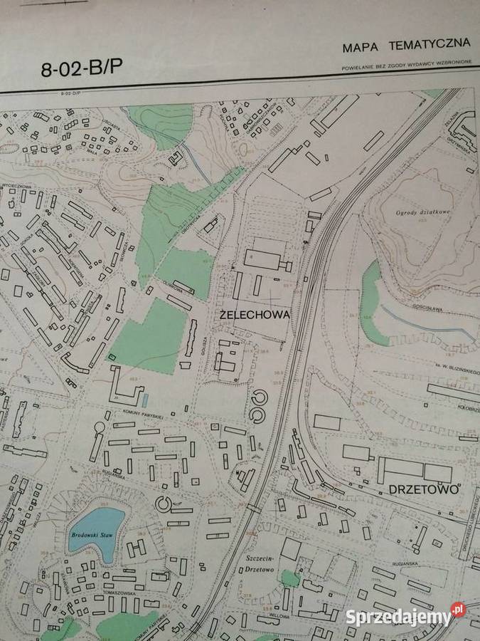 2534 Mapa Tematyczna Szczecin Antykwariat zachodniopomorskie