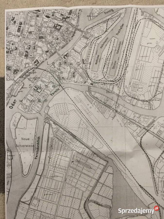 437 Kopia Niemieckiej Mapy Szczecin Zdroje zachodniopomorskie