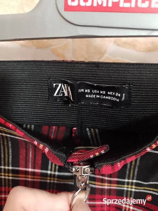 34XS ZARA Legginsy w kratkę z Madrytu spodnie małopolskie Kraków