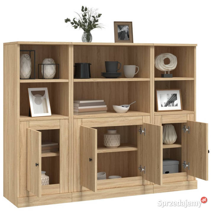 Wysokie szafki 3 dąb sonoma materiał Warszawa