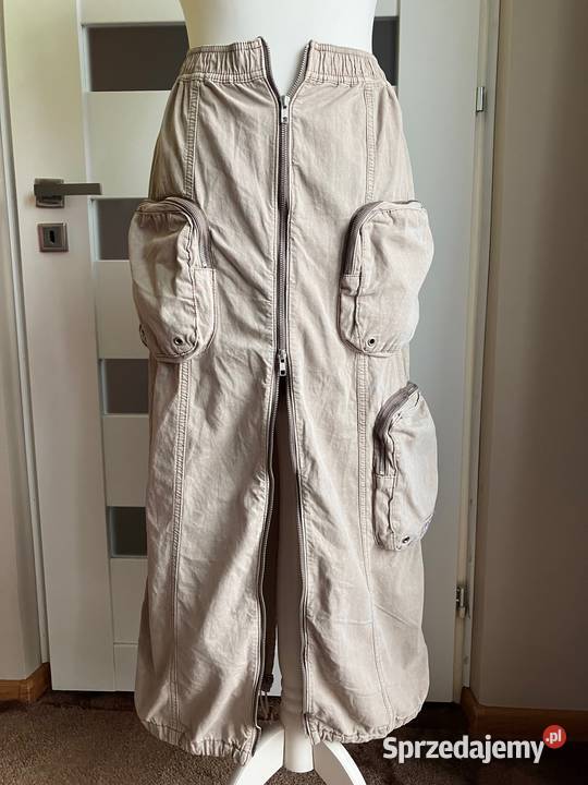 Nowa długa spódnica cargo BDG Urban Outfitters Bez wzoru Nisko