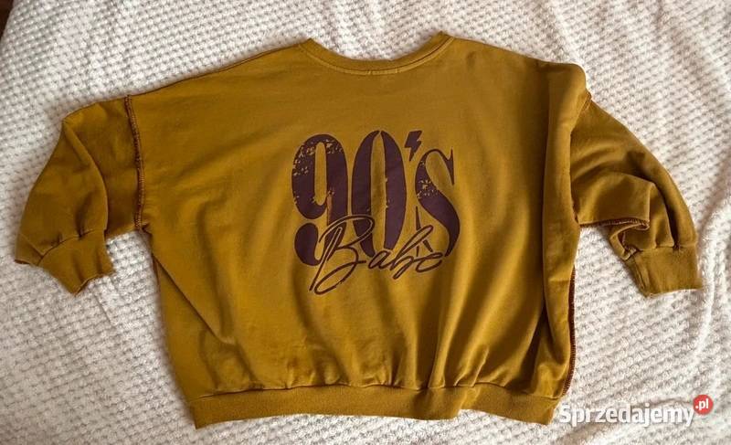 Bluza damska musztardowa oversize vintage 90s żółty/złoty Bluzki i koszule Szczecin