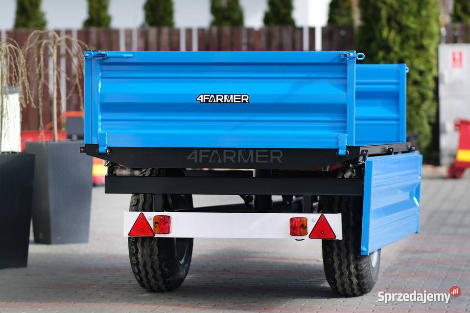 Przyczepa rolnicza jednoosiowa 2T z kiprem Tajęcina