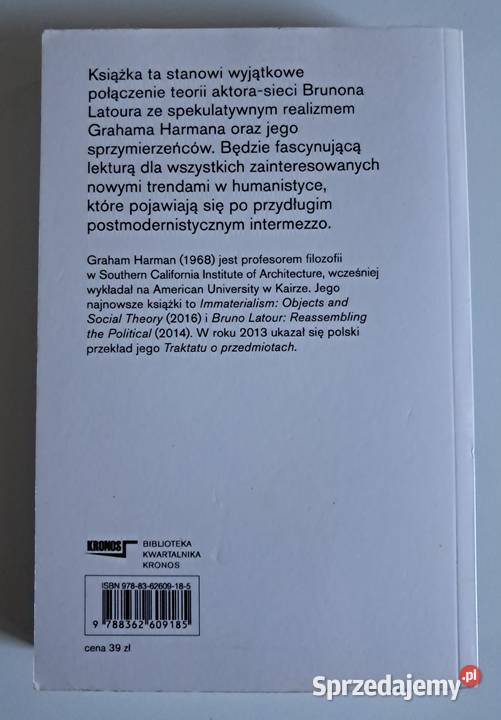 Książę sieci Bruno Latour i metafizyka Graham miękka Warszawa