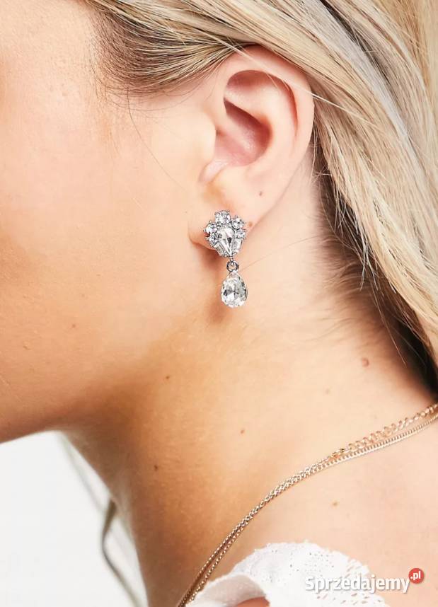 Ekskluzywne Bogato zdobione kolczyki ślubne z małopolskie Kraków sprzedam