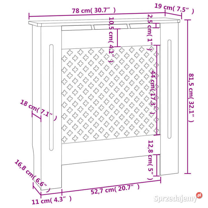 Osłona na kaloryfer MDF 78 WM325570