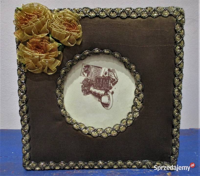 Miękka Ramka na zdjęcia 15 x 15 x 1 zdobiona Antyki, Sztuka, Kolekcje Nieporęt