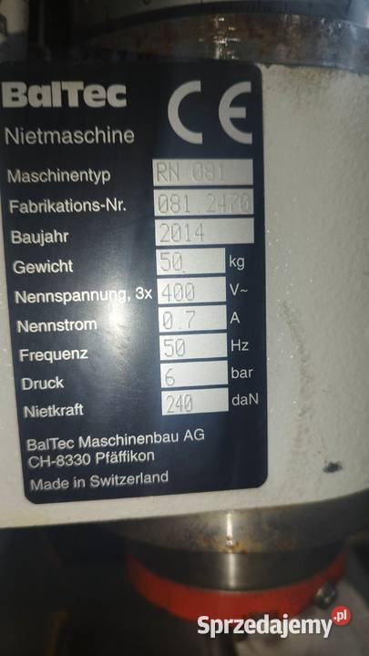 Nitownica Radialna BALTEC Typ RN 081 Niciarka Bydgoszcz