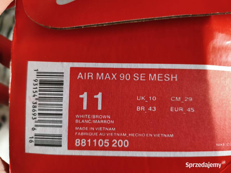 Nike Air 90 r 45 29cm lubelskie