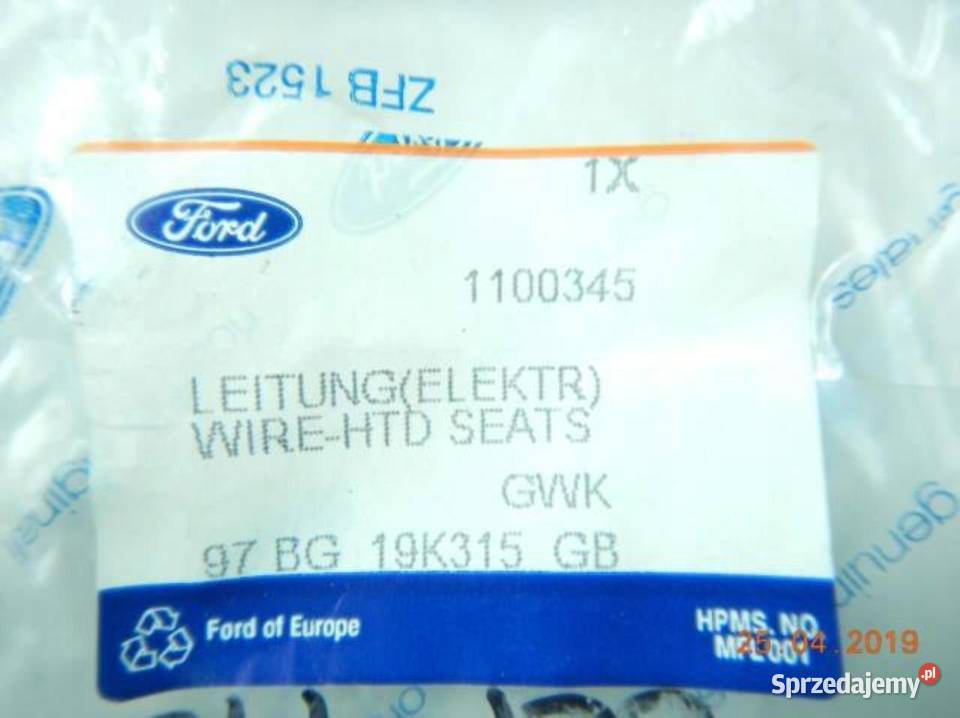 WIĄZKA INSTALACJA FOTELA LEWY PRZÓD FORD MONDEO