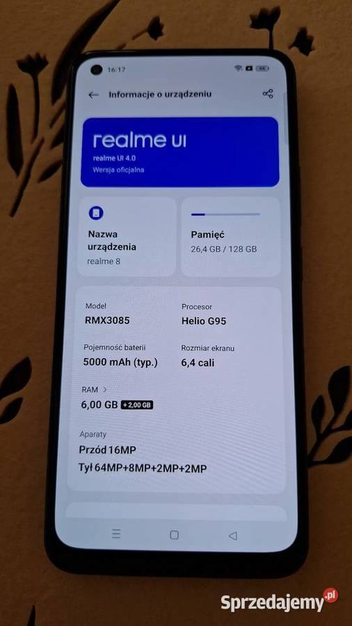Smartfon Realme 8 Pozostałe Kalinowice