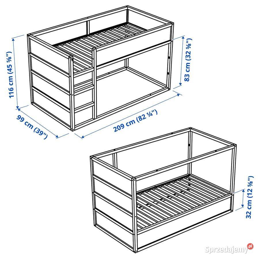 ROZŁOŻONE Łóżko KURA IKEA gotowe do transportu Łóżka sprzedam