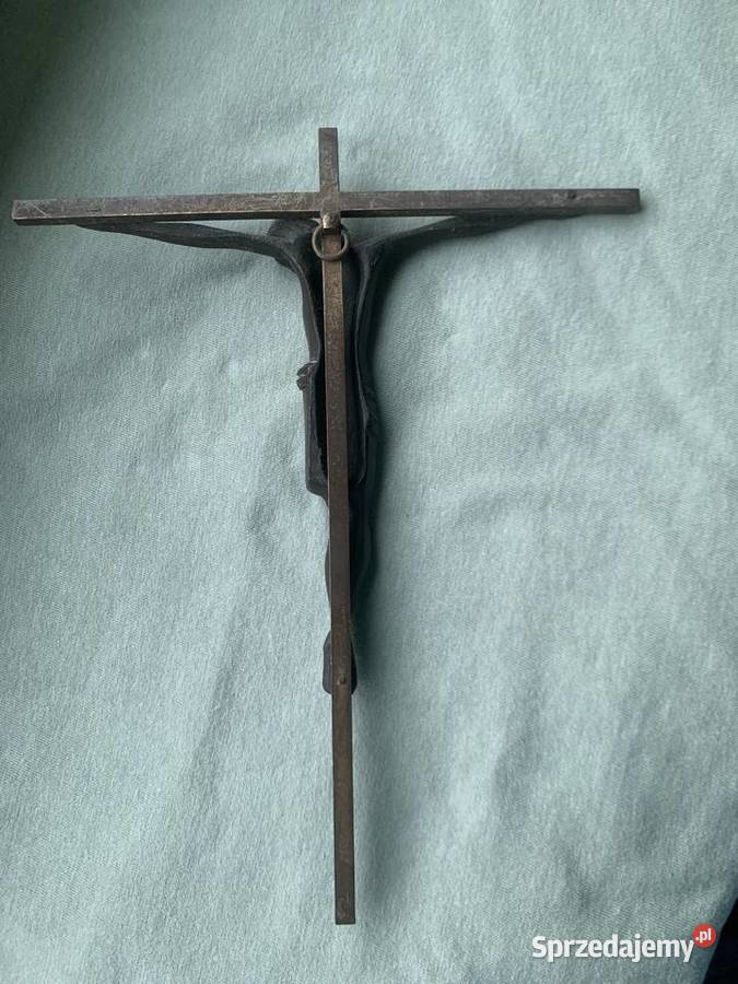 Krzyżyk na ścianę Jezus brąz Łowicz