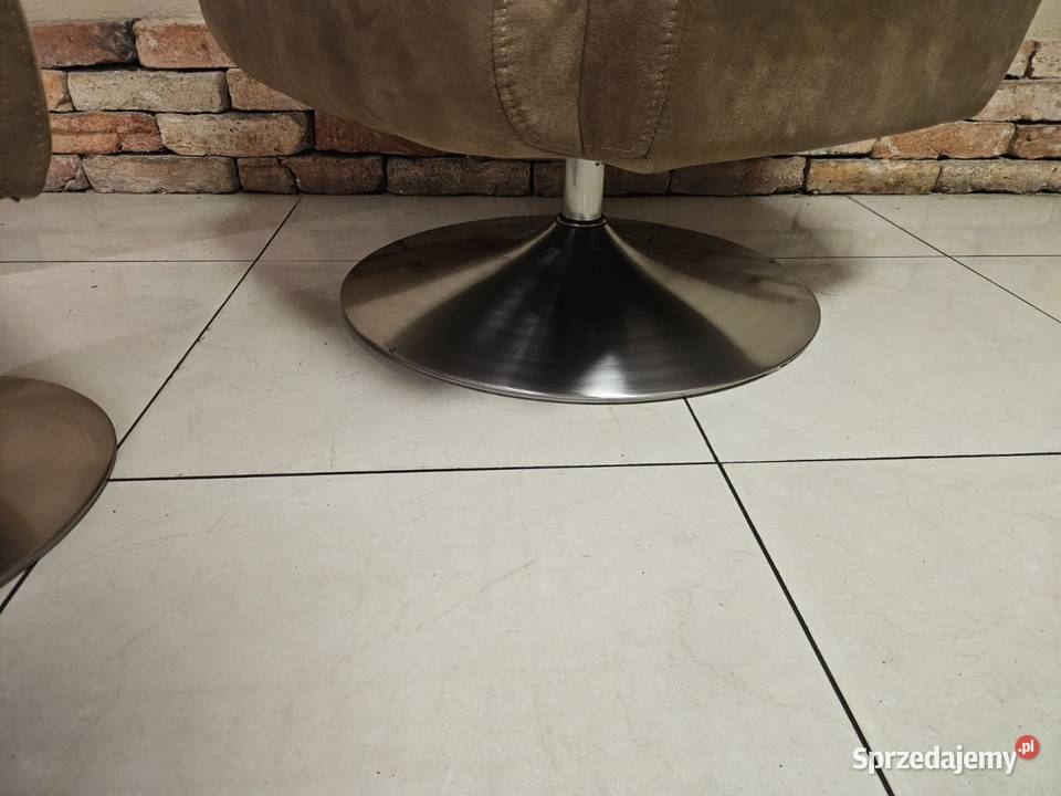 Fotel obrotowy z podnóżkiem WYGODNY tapicerka Pszczyna