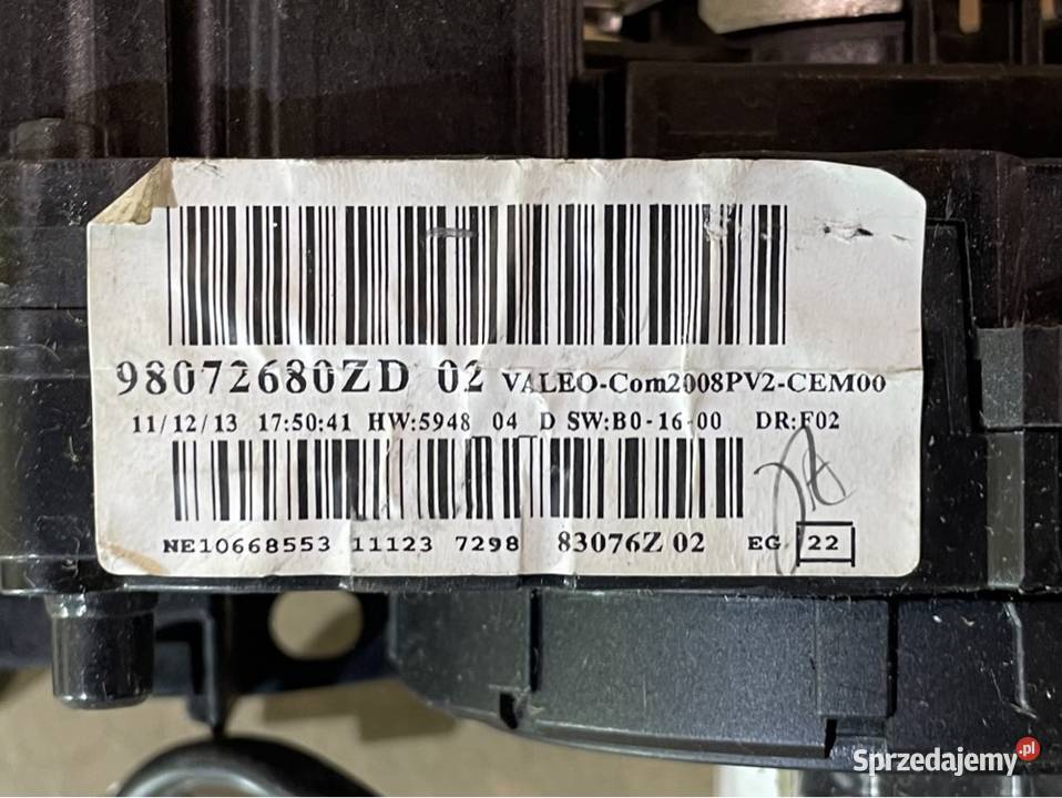 98072680ZD przełącznik zespolony peugeot 308 12 Szczecin