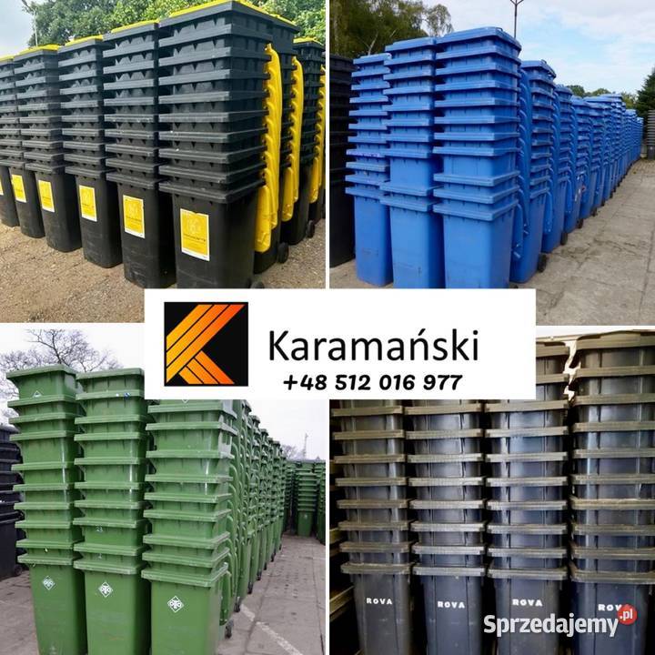 120 L 240 L 1100 L używane pojemniki na odpady Pozostałe Toruń
