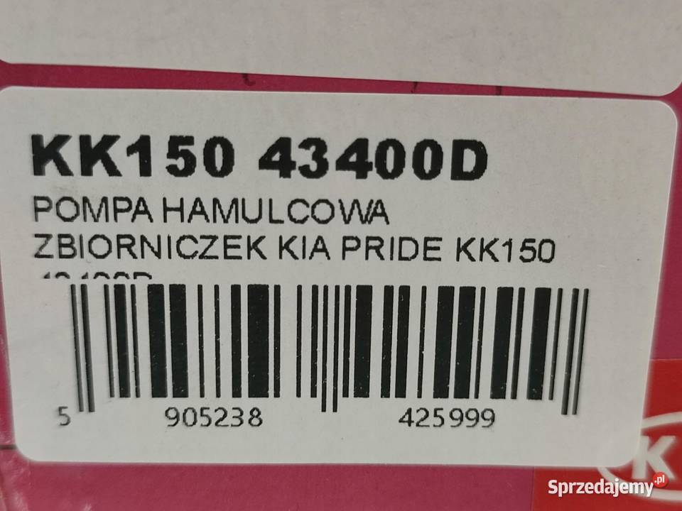 POMPA HAMULCOWA ZBIORNICZEK KIA PRIDE DA