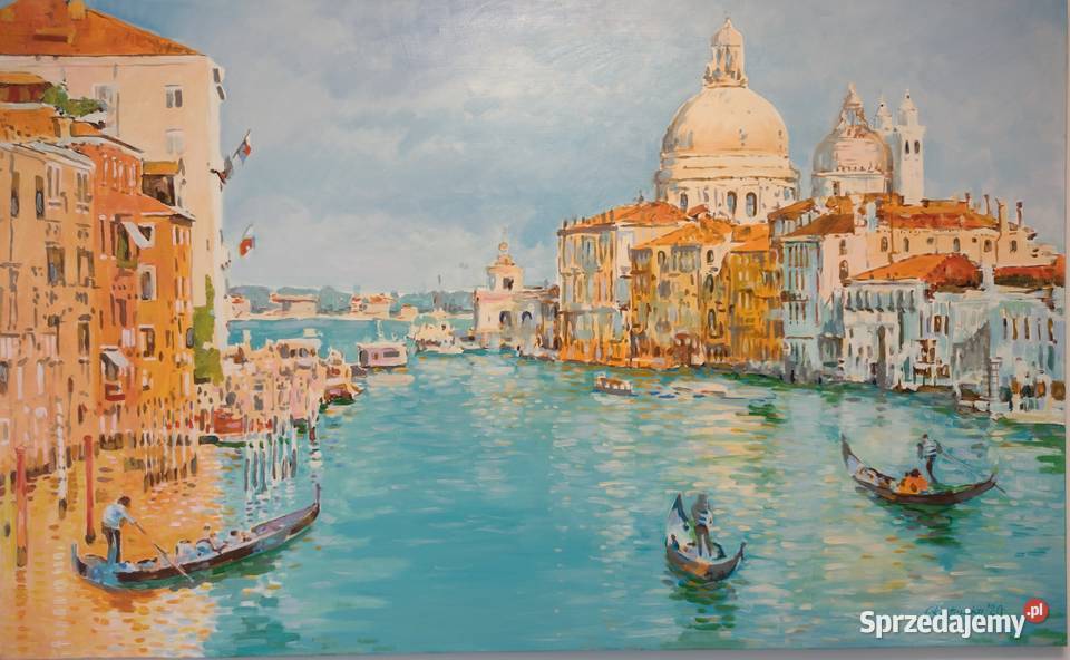 Pejzaż Wenecja 130x80 olejny Warszawa