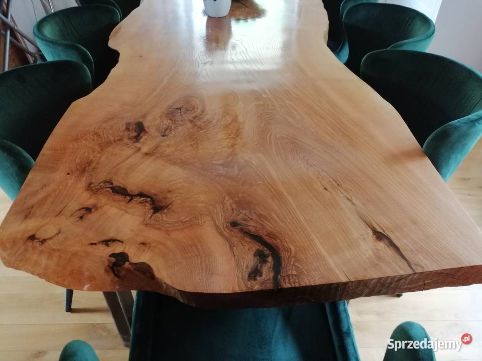 Stół 320x114x7 z jednego bala dąb jesion monolit Dom i Ogród Przysucha