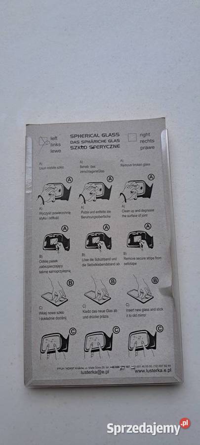 Szkło lusterka lewe VW Golf II Jetta II 8791 Luzino