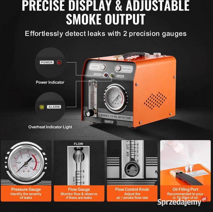 Dymiarka Samochodowy wykrywacz nieszczelności Piotrków Trybunalski