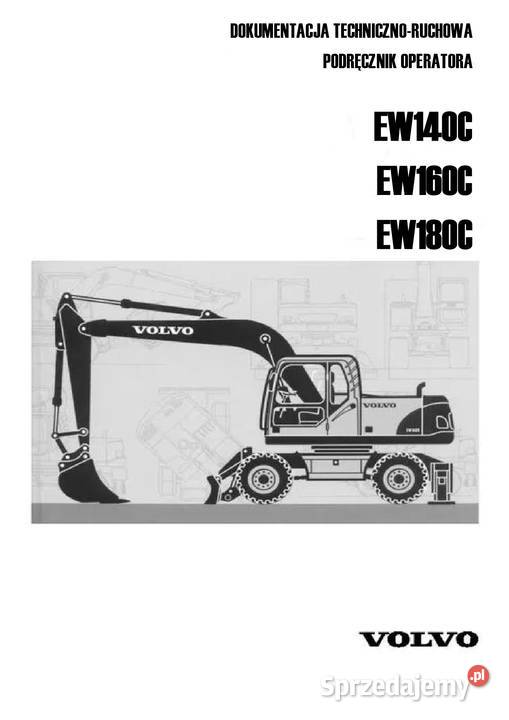 VOLVO EW140C EW160C EW180C kołowa DTR Instrukcja Pozostałe