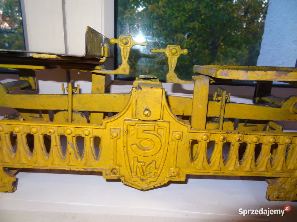 Stara żeliwna waga szalkowa 5 Antyki Poznań