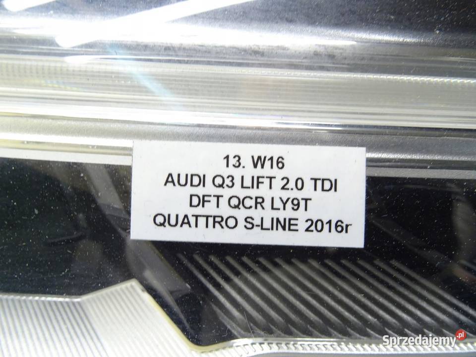 LAMPA REFLEKTOR PRAWY PRZÓD AUDI Q3 8U LIFT Motoryzacja małopolskie