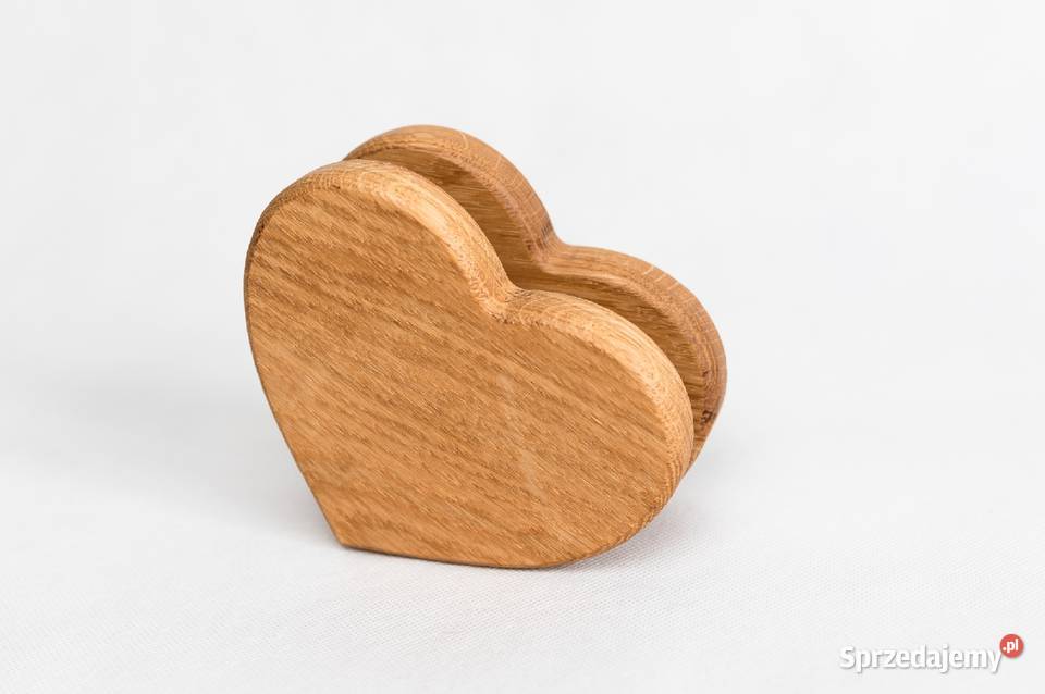 Serwetnik w kształcie serca dębowy Wólka Łętowska