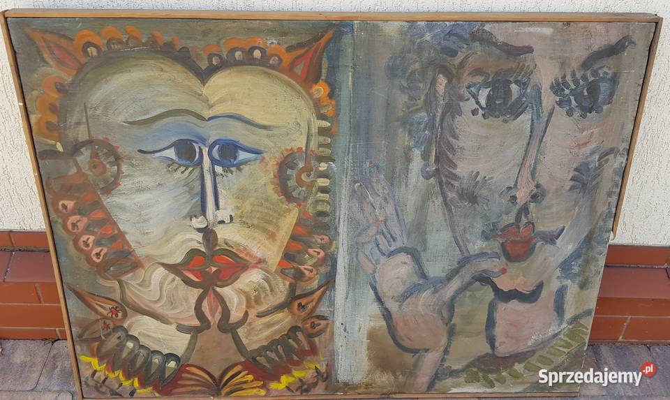 Obraz olej Czas RGoliński Kraków unikat warmińsko-mazurskie Orneta