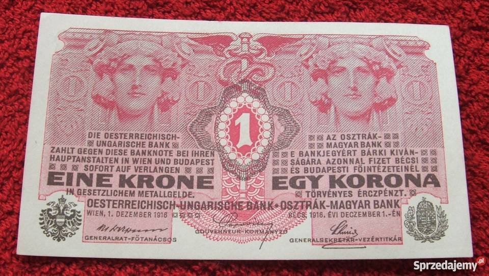 AUSTRIA WĘGRY 1 KORONA 1916 Kolekcjonerski śląskie Katowice