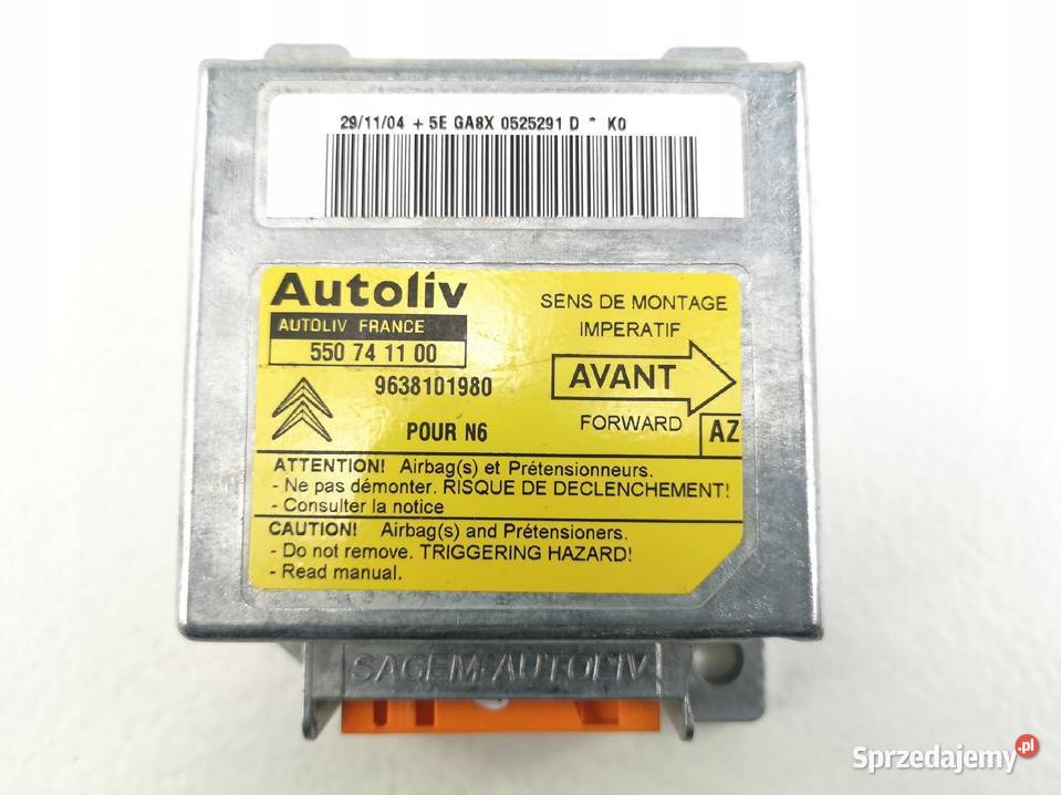 MODUŁ AIR BAG PASAŻERA CITROEN XSARA 0005 ORI Motoryzacja