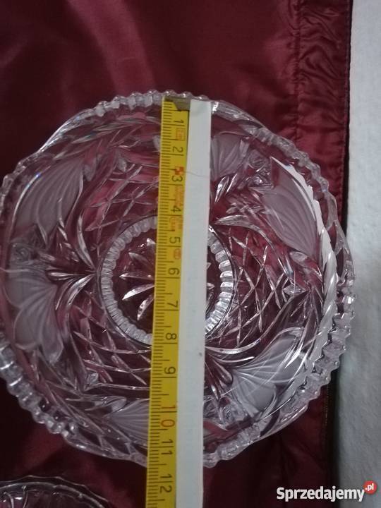 Bomboniera cukiernica kryształowa Porcelana i szkło