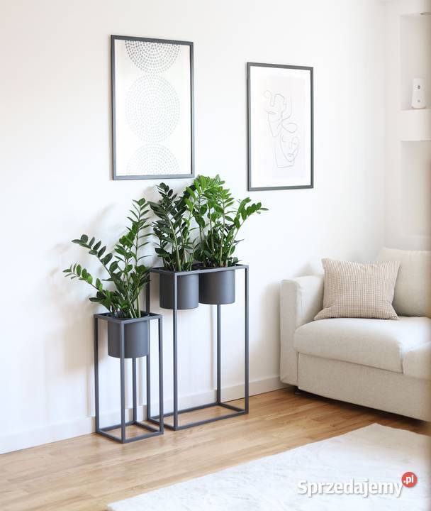 Kwietnik Metalowy Stojak z donicami 80x50 LOFT Sobienie-Jeziory