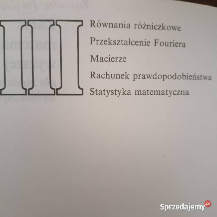 Leitner zarys matematyki najtaniej książki matematyka, statystyka Gdańsk