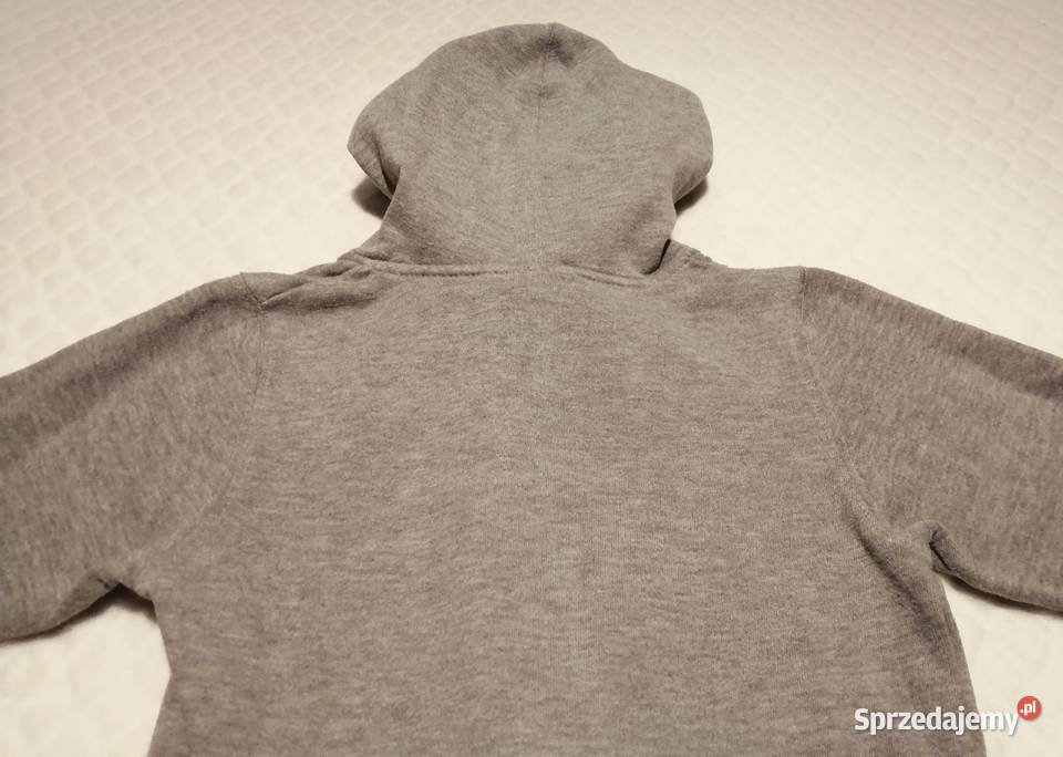 Bluza rozpinana z kapturem długi rękaw 104 szara