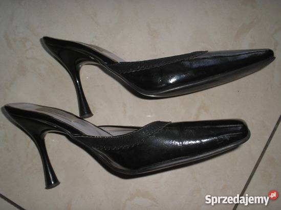 Eleganckie czarne buty na obcasie rozmiar 38 Inna marka
