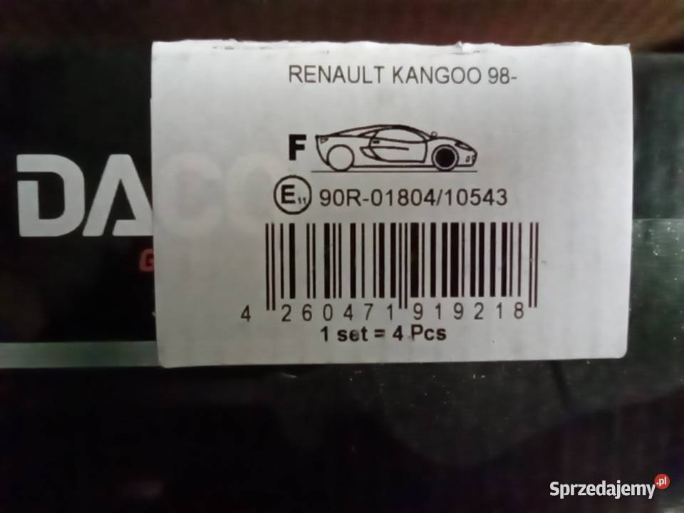 Klocki hamulcowe DACO 323938 KANGOO 98 PRZÓD Nowa Jamka