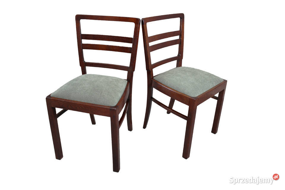 Para krzeseł dębowych renowacji krzesła 2 nowe
