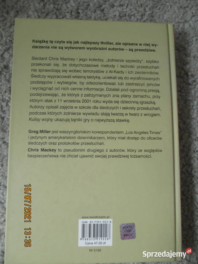 Kulisy wojny Chris Mackey Greg Miller kryminały