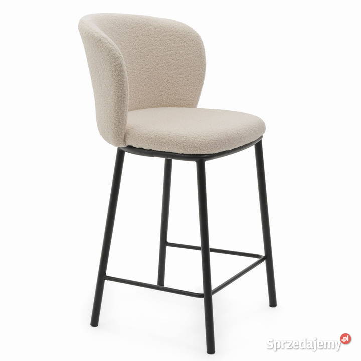 Hoker Tapicerowany Bari Beżowe Boucle Wysyłka 55cm Tarchały Małe
