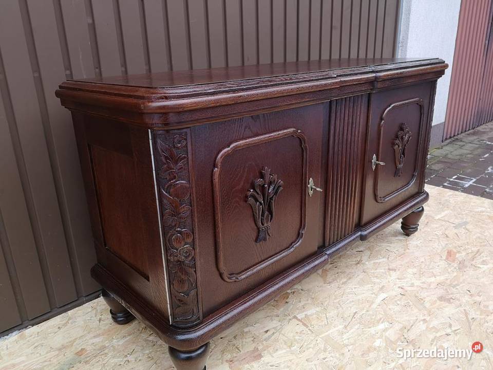 Komoda Niska RTV Dębowa Zgrabna Stara Antyk Swarzędz sprzedam