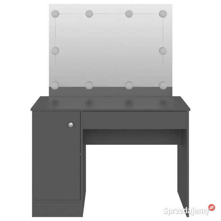 Toaletka z oświetleniem LED 110x55x145 MDF szara Warszawa