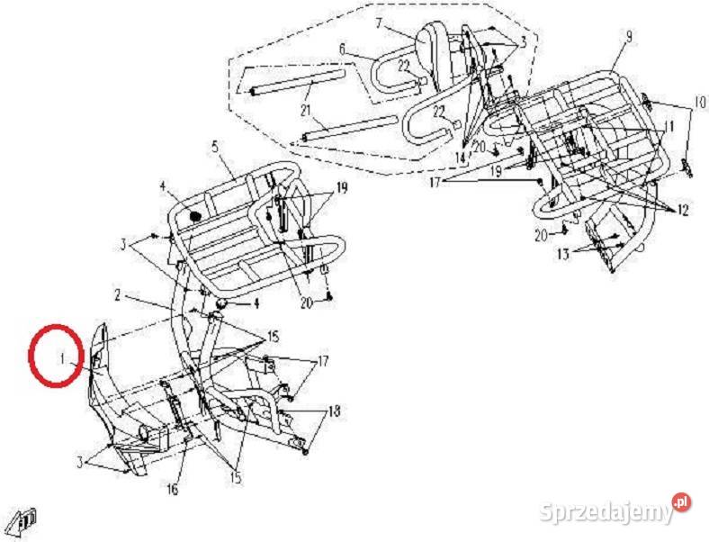 Przedni plastik bumper nakładka zderzaka cf moto
