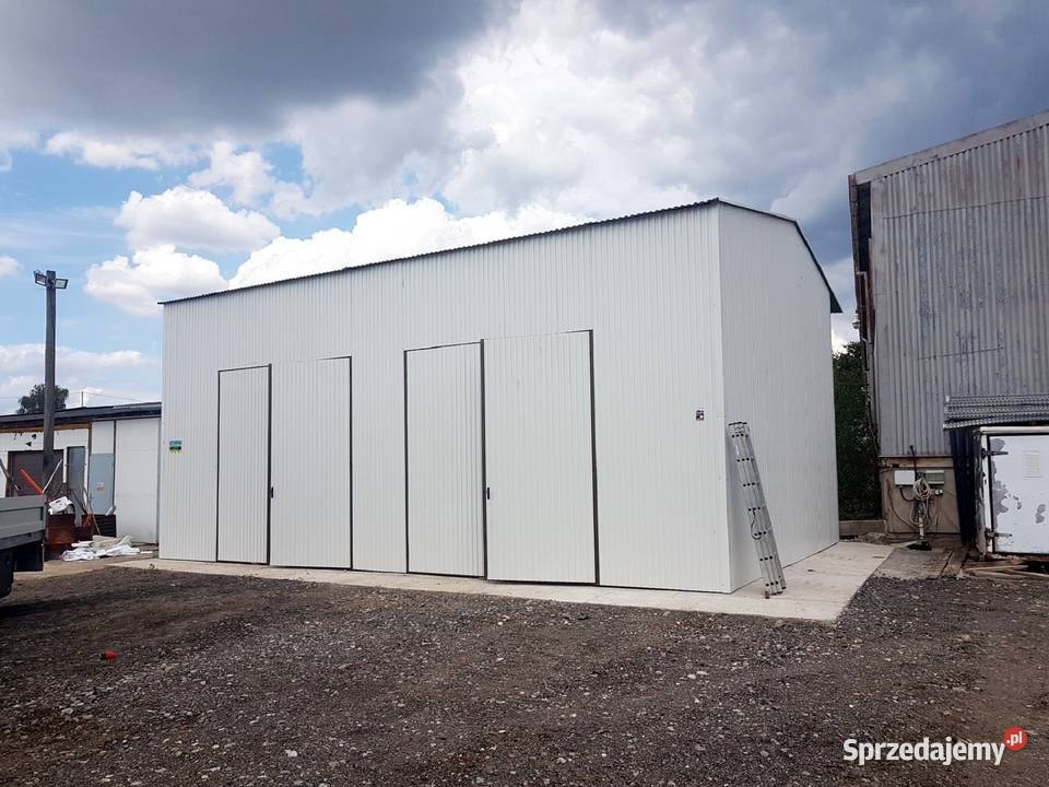 Blaszana montowana hala 10x8m brudna biel Kraków