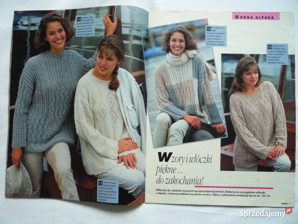 Sandra 91994 Wzory na druty Sweterki Kobiet Rok wydania 1994