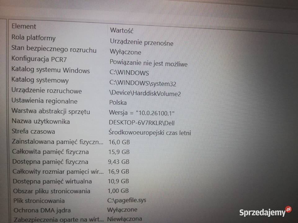 Laptop Dell Latitude 5580 ssd 512Windows 11 pro Warszawa sprzedam